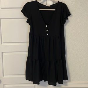 Black tiered dress